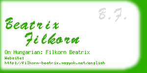 beatrix filkorn business card